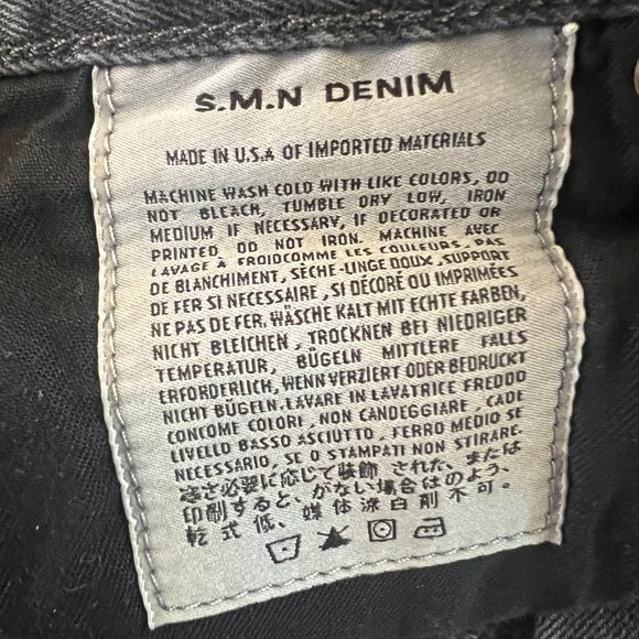 S.M.N. “The Hunter Standard Slim” Black Denim Jeans USA MADE – Men’s 31 (33x31) - Picture 8 of 11
